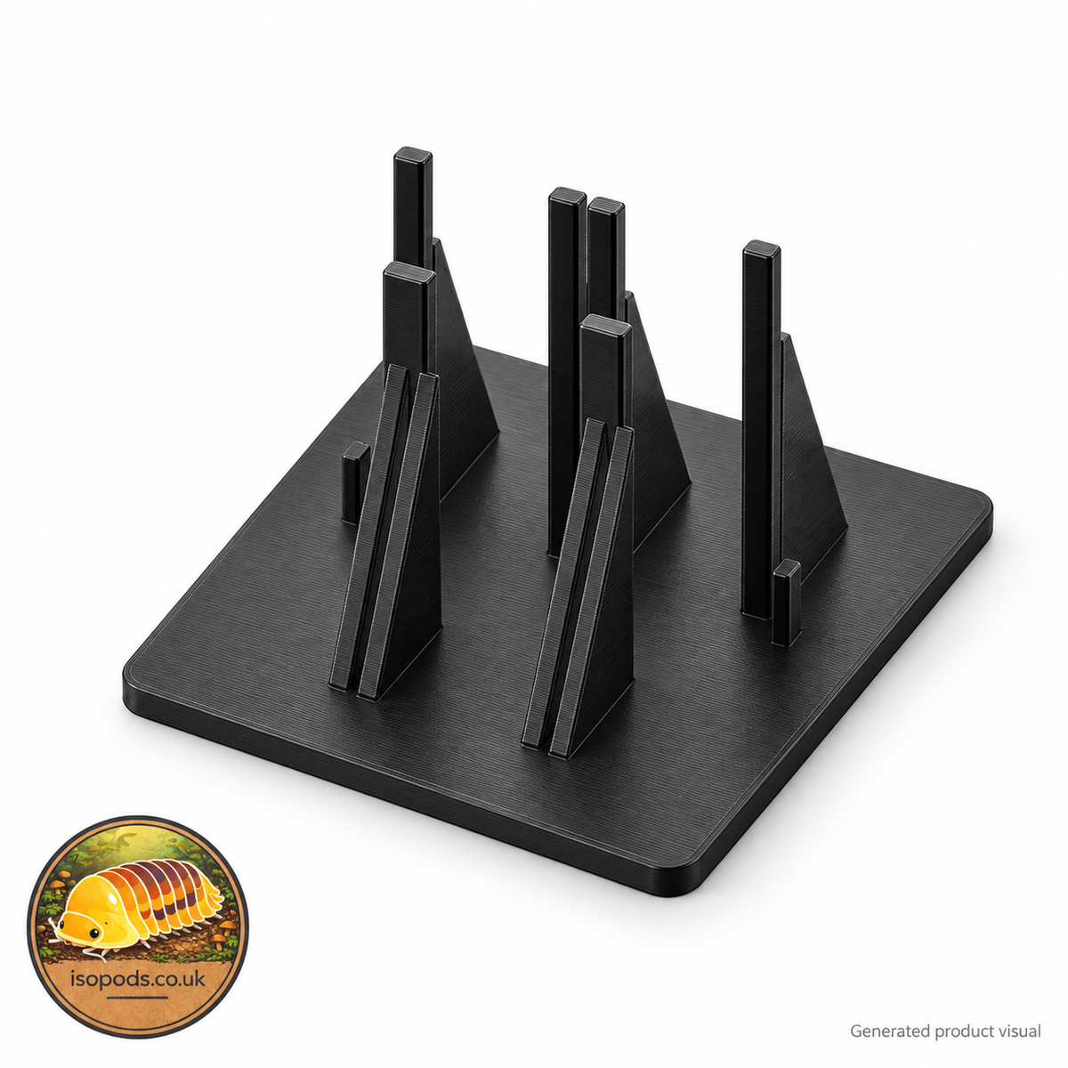 Design illustration: Full-size Egg Crate Vertical Stand — Planned Product