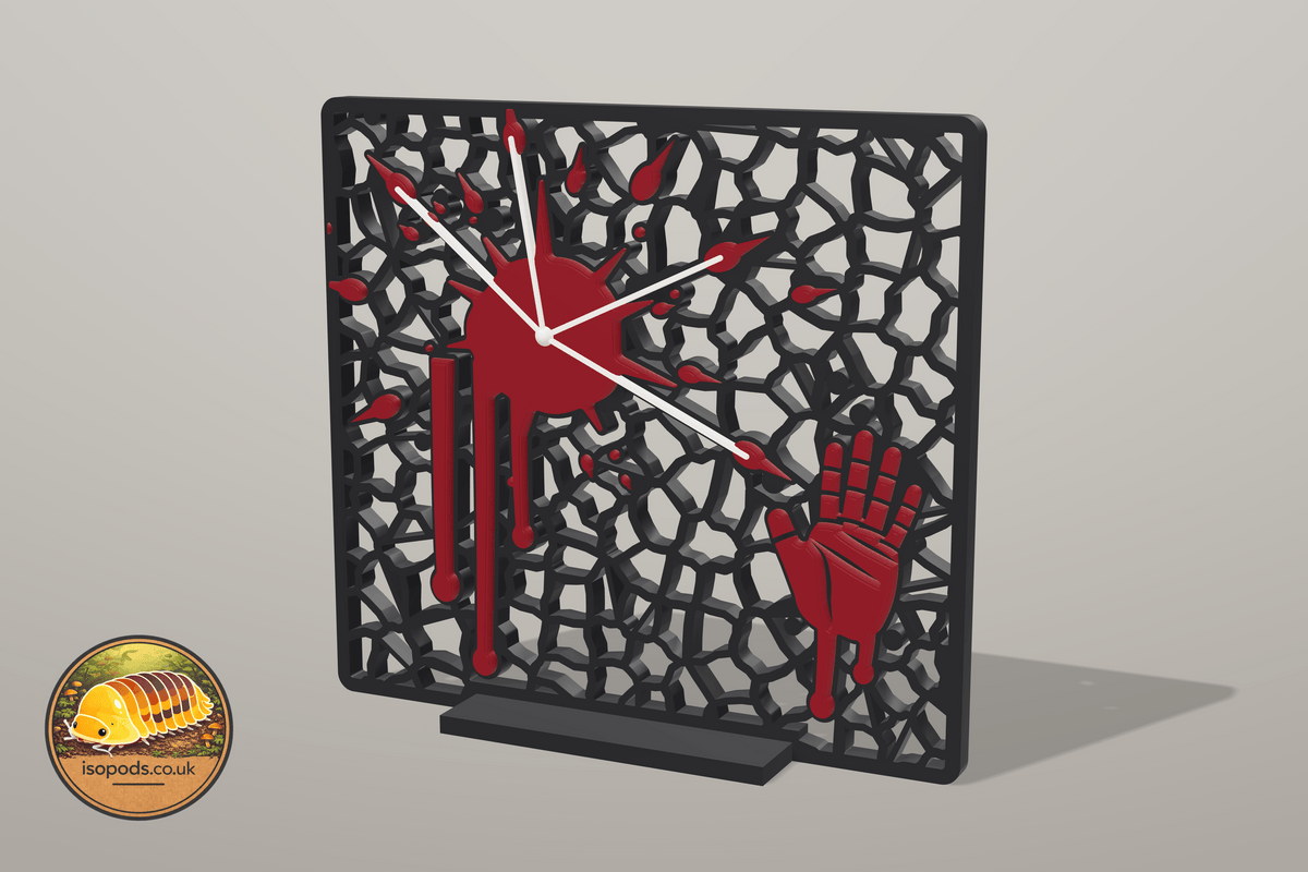 Blood Bath 12x12 Jumping Spider Set — spatter wall lower panel