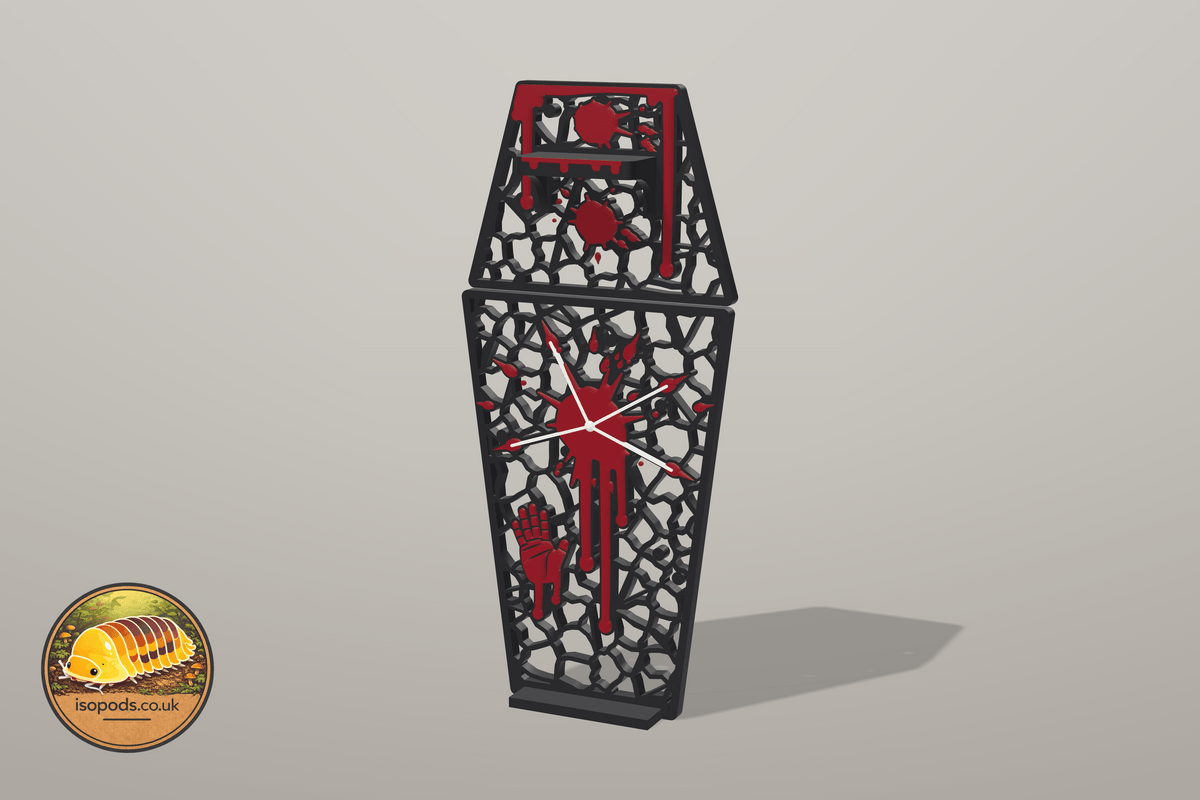 Blood Bath Coffin Jumping Spider Set — spatter wall assembled