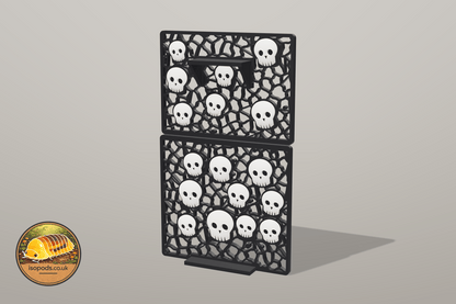 Catacombs 12x12 Jumping Spider Set — skull climbing wall assembled