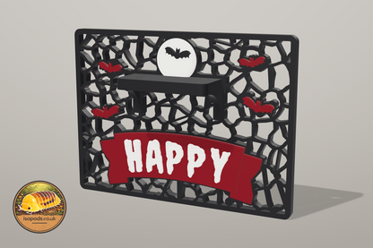 Happy Halloween 12x12 Jumping Spider Set — wall upper panel with ledge