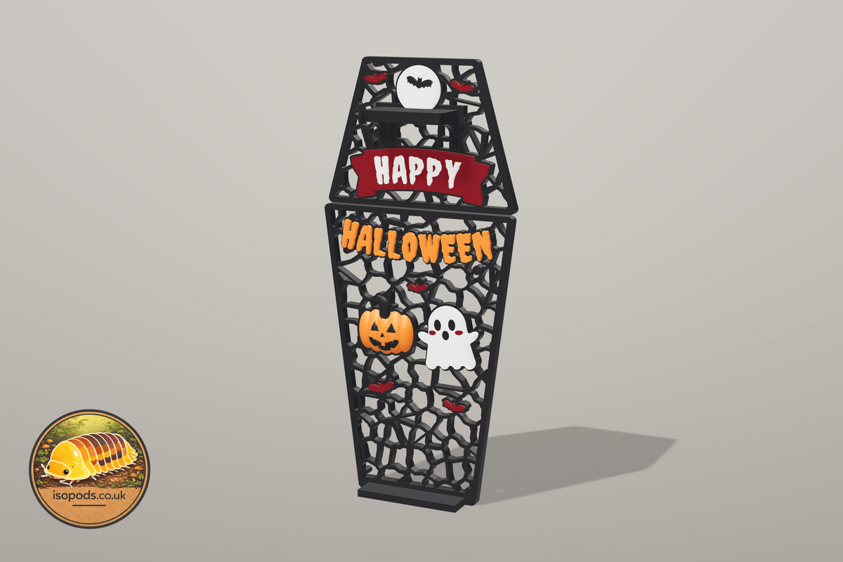Happy Halloween Jumping Spider Complete Wall — Coffin