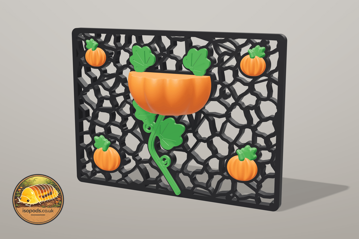 Pumpkin Patch 12x12 Jumping Spider Set — wall upper panel with pumpkin ledge
