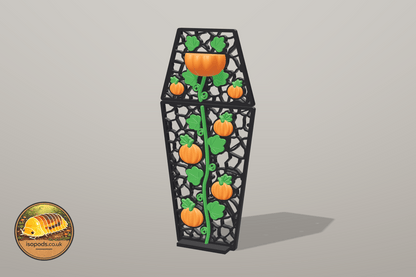 Pumpkin Patch Coffin Jumping Spider Set — wall assembled